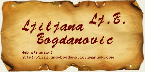 Ljiljana Bogdanović vizit kartica